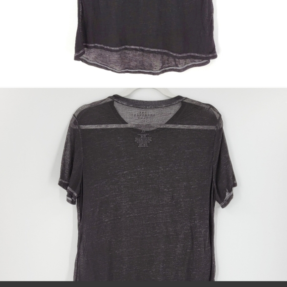 The Breakfast Club Burnout Mesh Second Skin Short Sleeve Black Top XL Womens - Picture 2 of 4